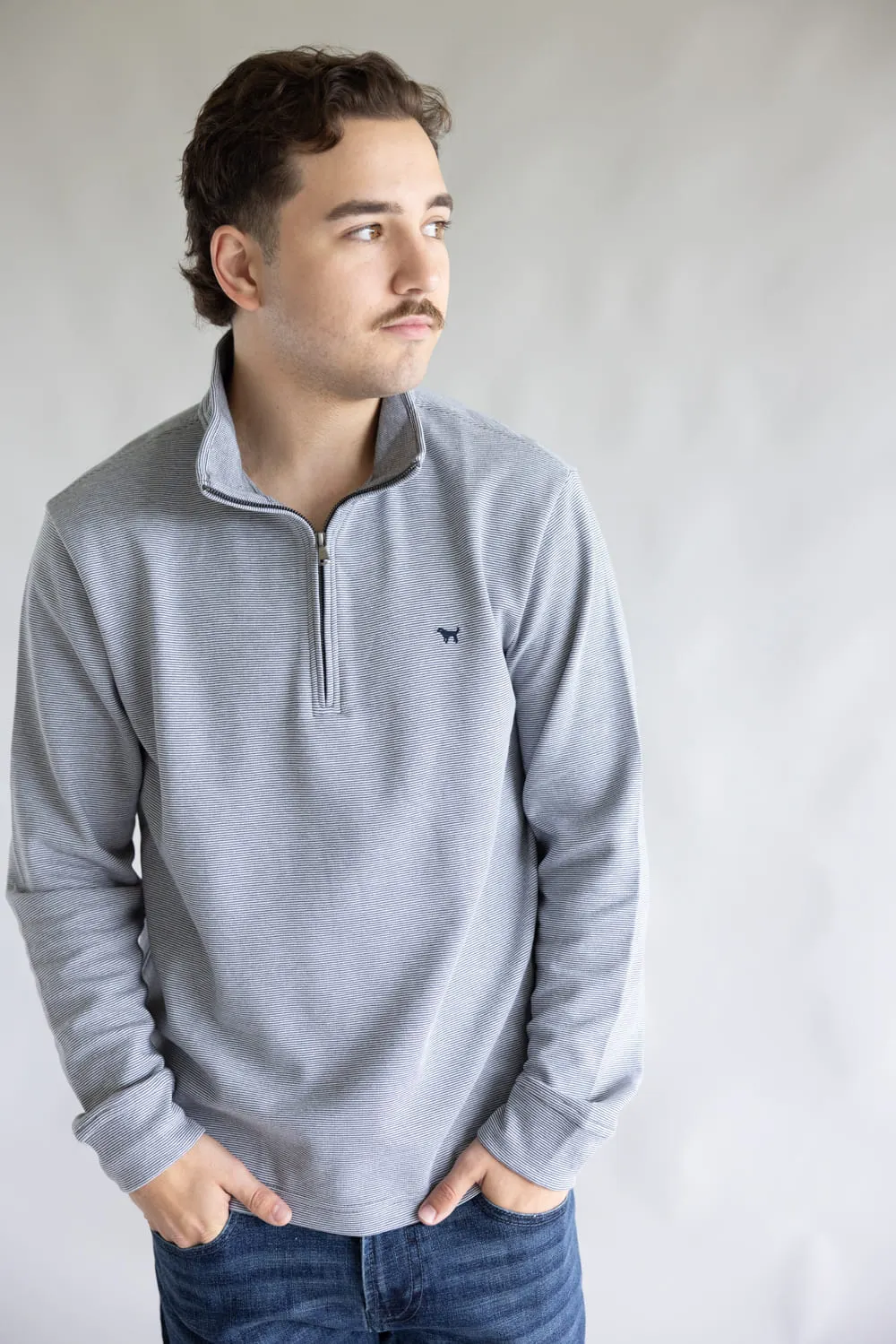 Simply Southern ¼ Zip Neck for Men in Grey | 0225-MN-QTRZIP-GRAY sold by Glik’s