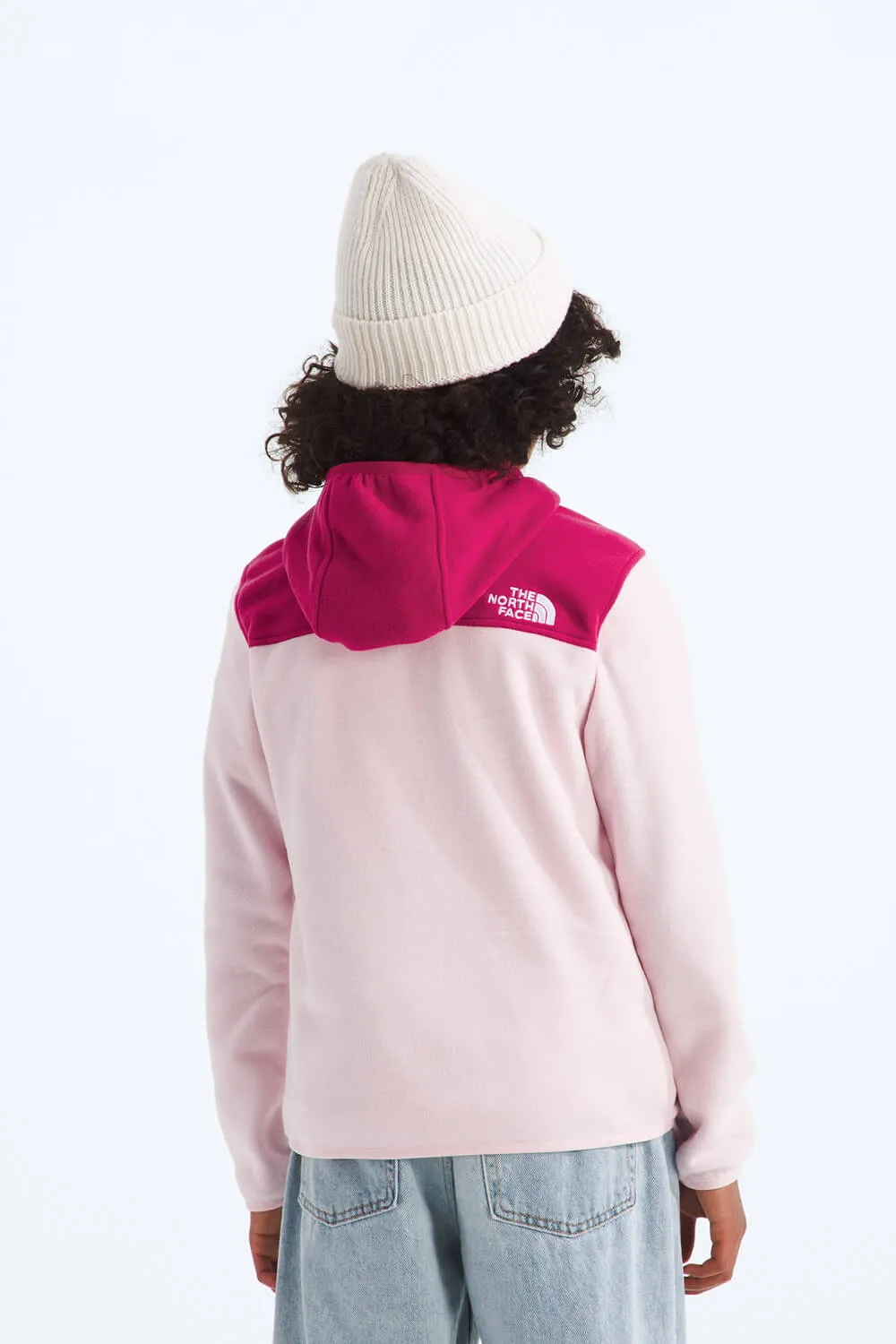 The North Face Youth Glacier Full Zip Hoodie in Pale Blossom | NF0A8CVF-DHU sold by Glik’s product image thumbnail 3