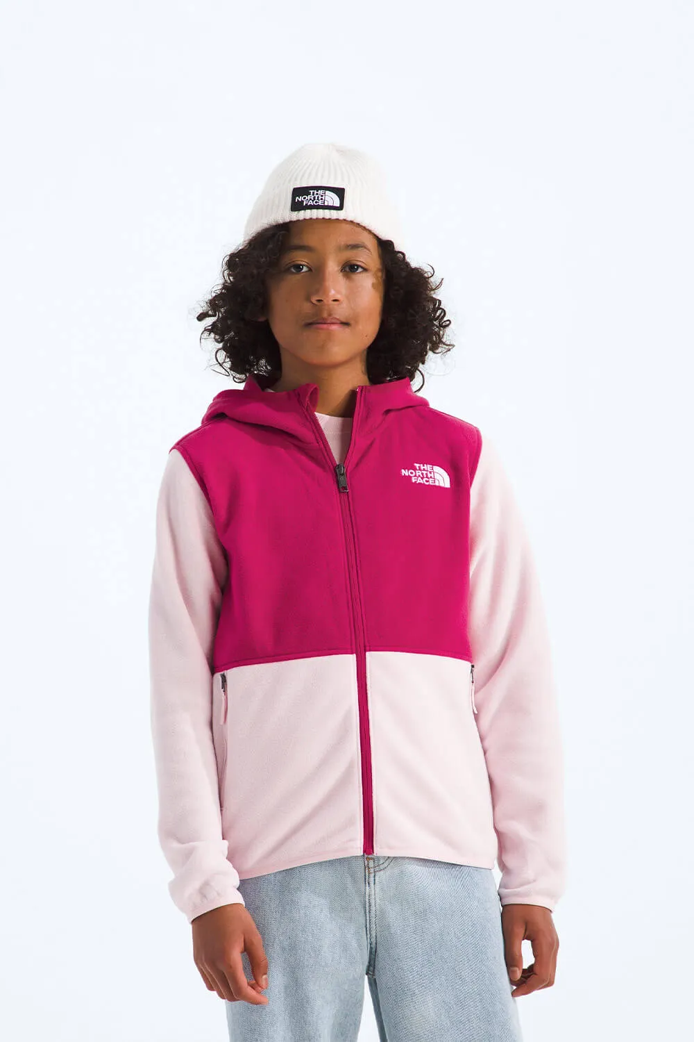The North Face Youth Glacier Full Zip Hoodie in Pale Blossom | NF0A8CVF-DHU sold by Glik’s product image thumbnail 2