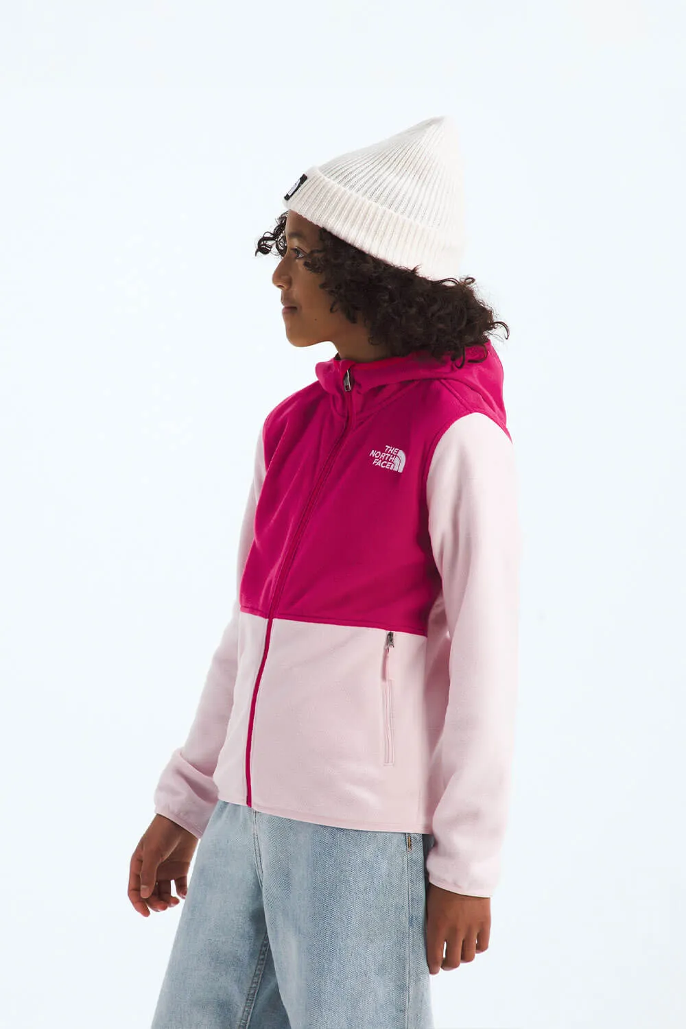 The North Face Youth Glacier Full Zip Hoodie in Pale Blossom | NF0A8CVF-DHU sold by Glik’s product image thumbnail 5