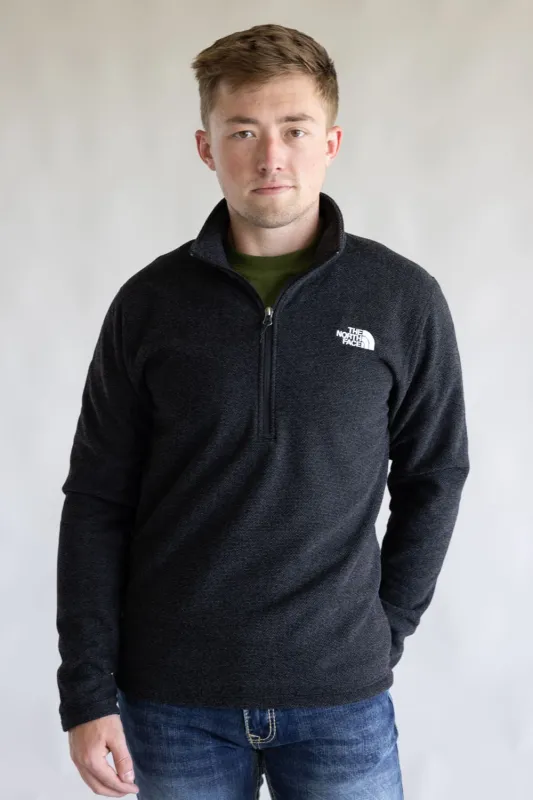 The North Face Textured Cap Rock Quarter Zip for Men in Black Heather | NF0A3YR1-KS7 sold by Glik’s