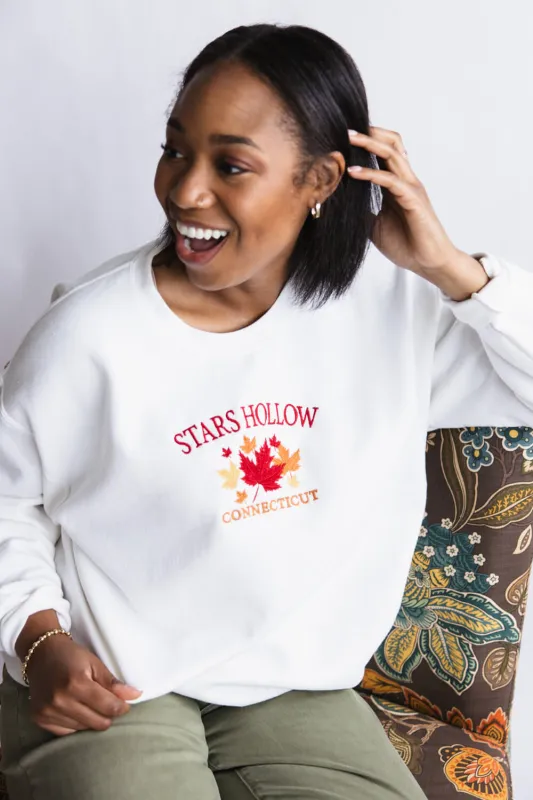Stars Hollow Embroidered Sweatshirt for Women in Cream | H5962TK-CREAM sold by Glik’s