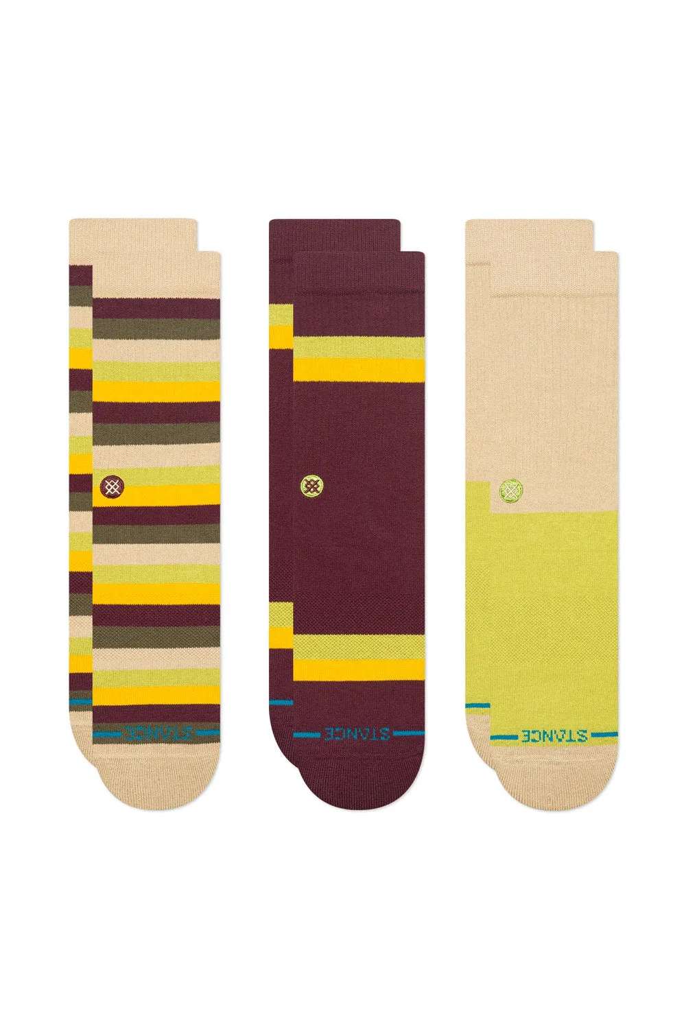 Stance Upstate Crew Socks 3 Pack for Men in Green | A556C25UPS-GRN sold by Glik’s