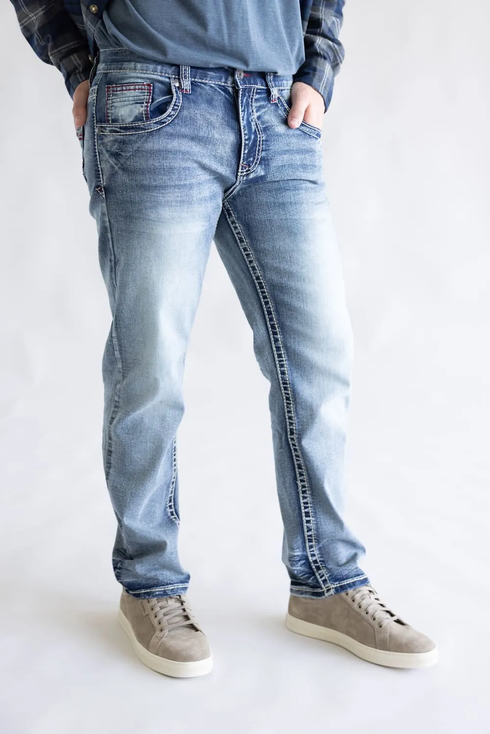 True Luck Fletcher Straight Leg Jeans for Men | TL24041501 sold by Glik’s product image thumbnail 4