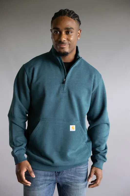 Carhartt Quarter Zip Sweatshirt for Men in Greenstone | 105294-GM2 sold by Glik’s