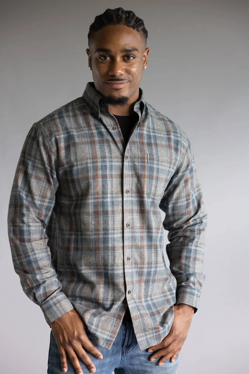 1897 Legends Flannel Shirt for Men in Tan Plaid | FW10017GL-TAN MULTI PLAID sold by Glik’s product image thumbnail 2