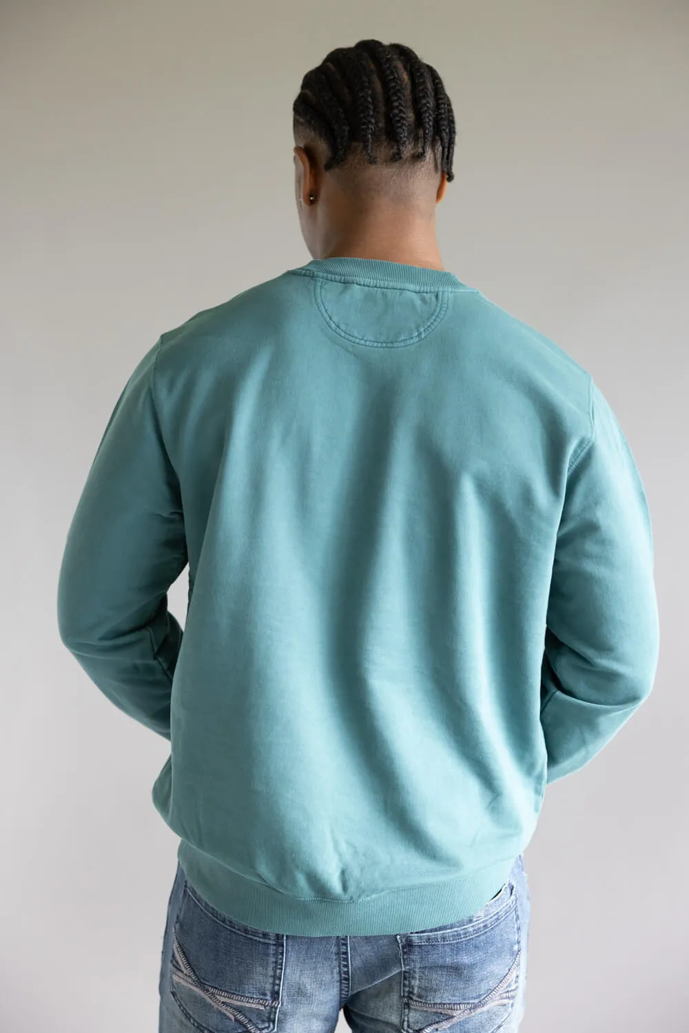 Carhartt Terry Crewneck Sweatshirt for Men in Greenstone | 106853-GM1 sold by Glik’s product image thumbnail 4