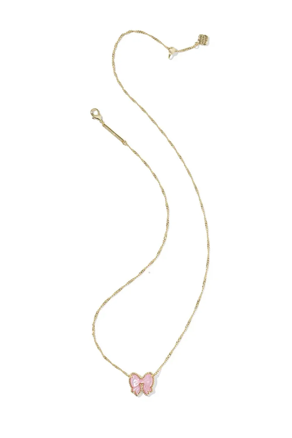 Kendra Scott Haley Bow Short Pendant Necklace in Blush/Gold | 9608886596 sold by Glik’s product image thumbnail 3