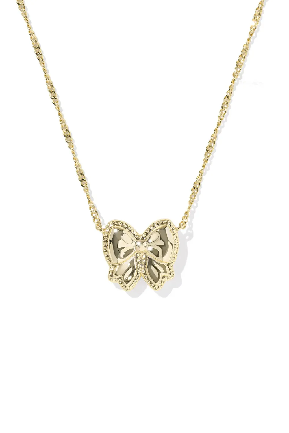 Kendra Scott Haley Bow Short Pendant Necklace in Gold | 9608886084 sold by Glik’s product image thumbnail 2