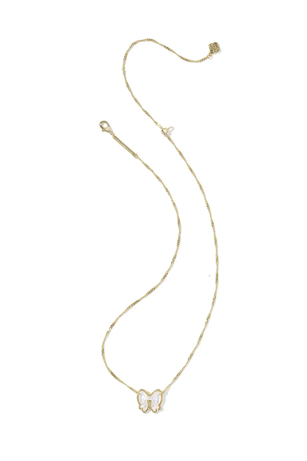 Kendra Scott Haley Bow Short Pendant Necklace in Gold | 9608886084 sold by Glik’s product image thumbnail 3