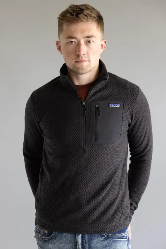 Patagonia Men’s R1 Air Zip Neck in Black | 40246-BLK BLACK sold by Glik’s