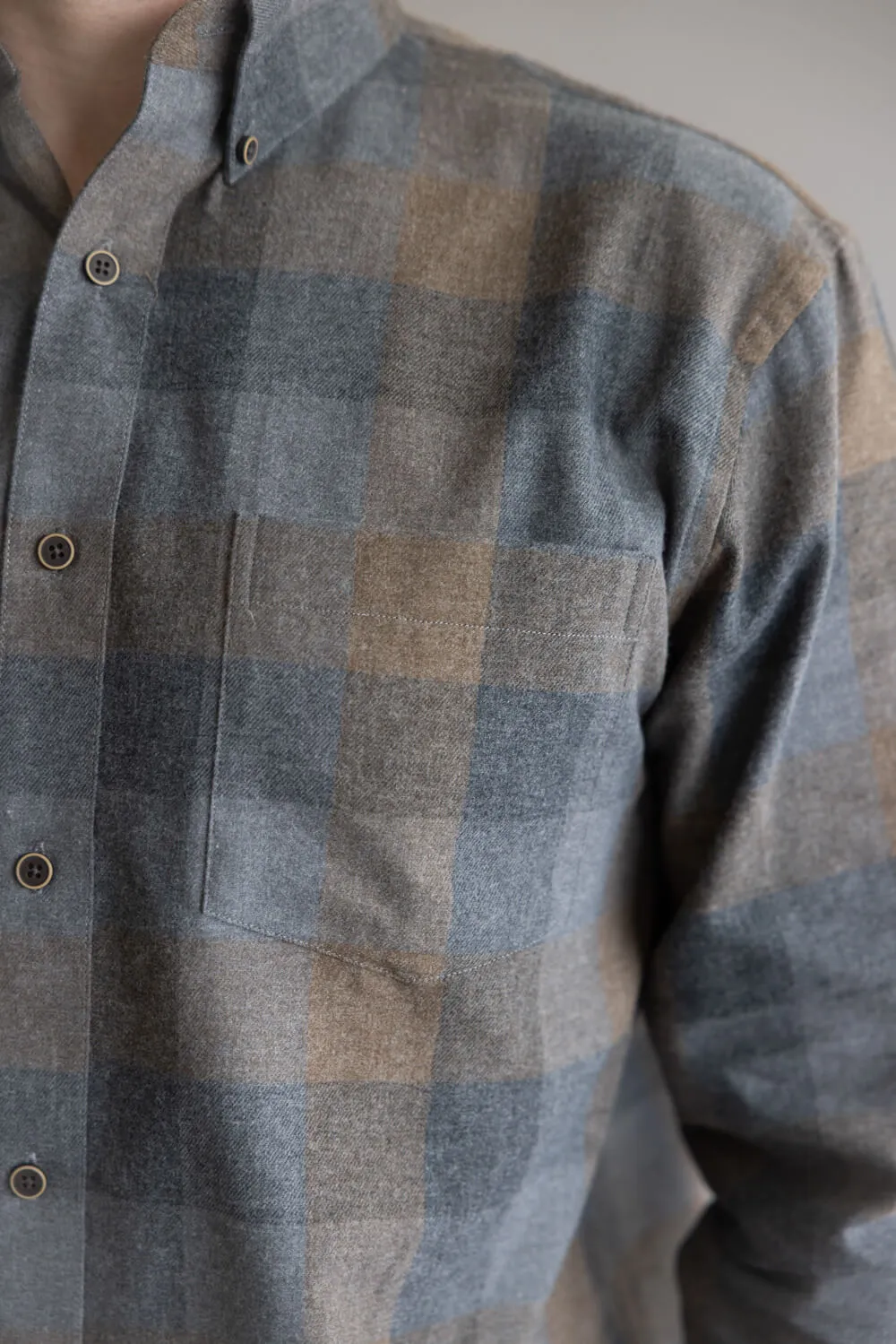 1897 Legends Flannel Shirt for Men in Grey/Brown Plaid | FW10016GL-GRY/BRN CHECK sold by Glik’s product image thumbnail 3