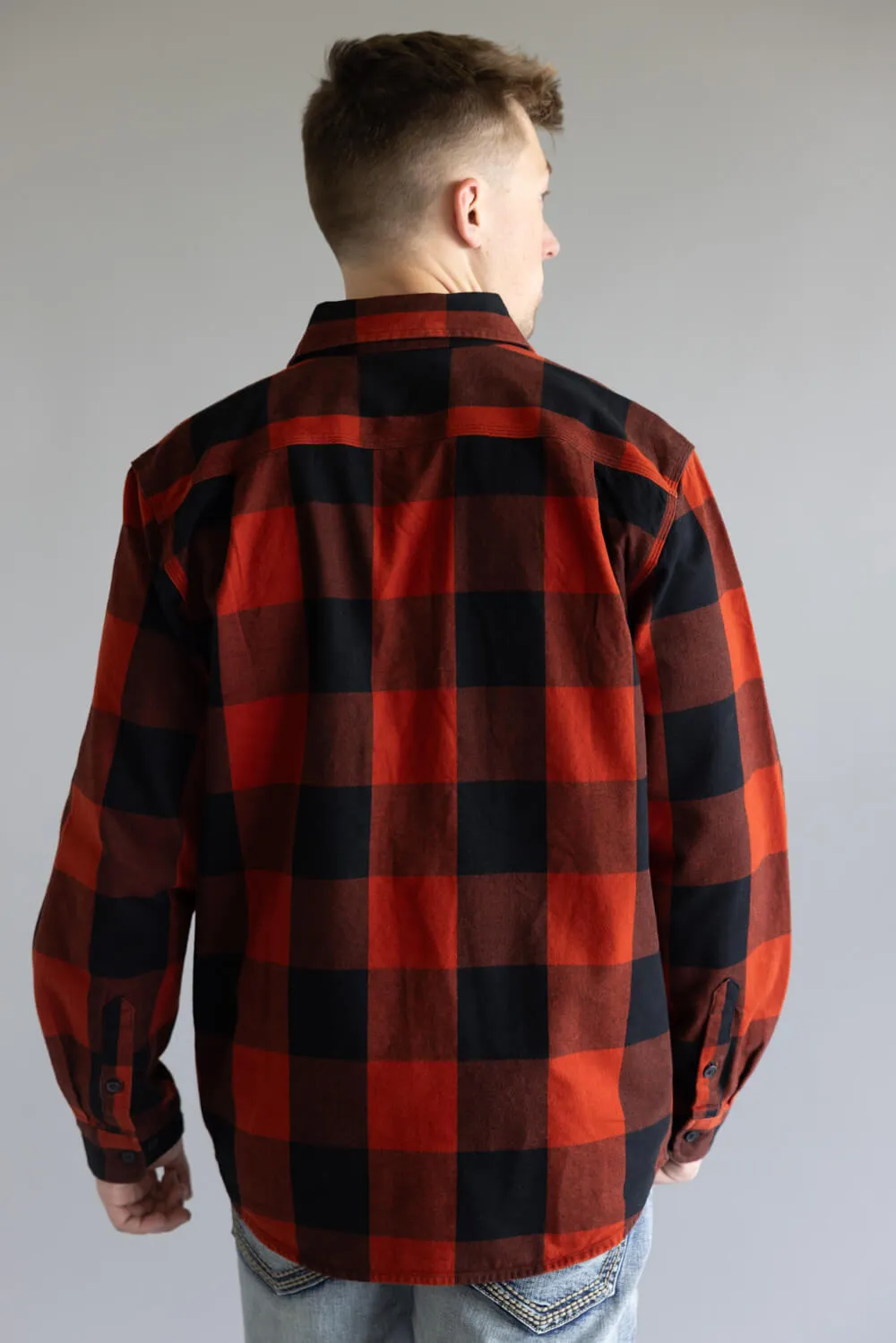 Carhartt Heavyweight Plaid Flannel for Men in Red/Orange | 107013-RD1 sold by Glik’s product image thumbnail 4