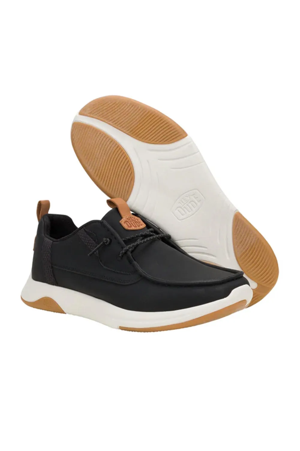 HEYDUDE Men’s Wally Drift Classic Shoes in Black | 43641-066 sold by Glik’s product image thumbnail 4