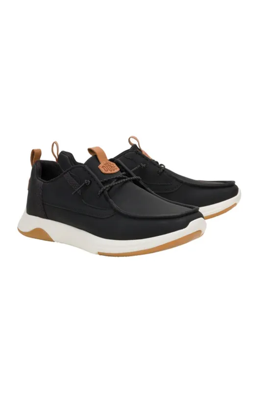 HEYDUDE Men’s Wally Drift Classic Shoes in Black | 43641-066 sold by Glik’s