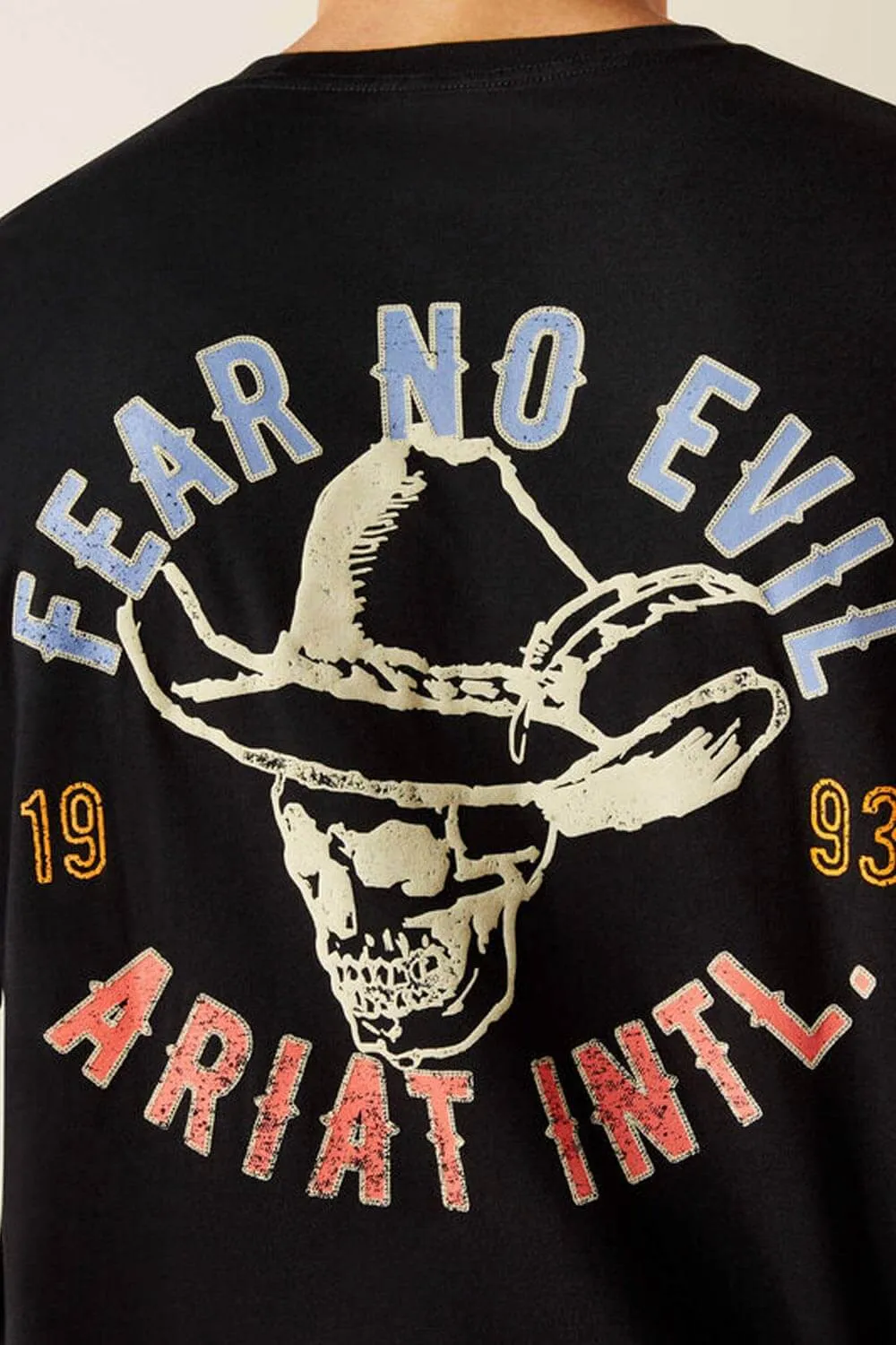 Ariat Stitched Skull T-Shirt for Men in Black | 10062423-BLACK sold by Glik’s product image thumbnail 5