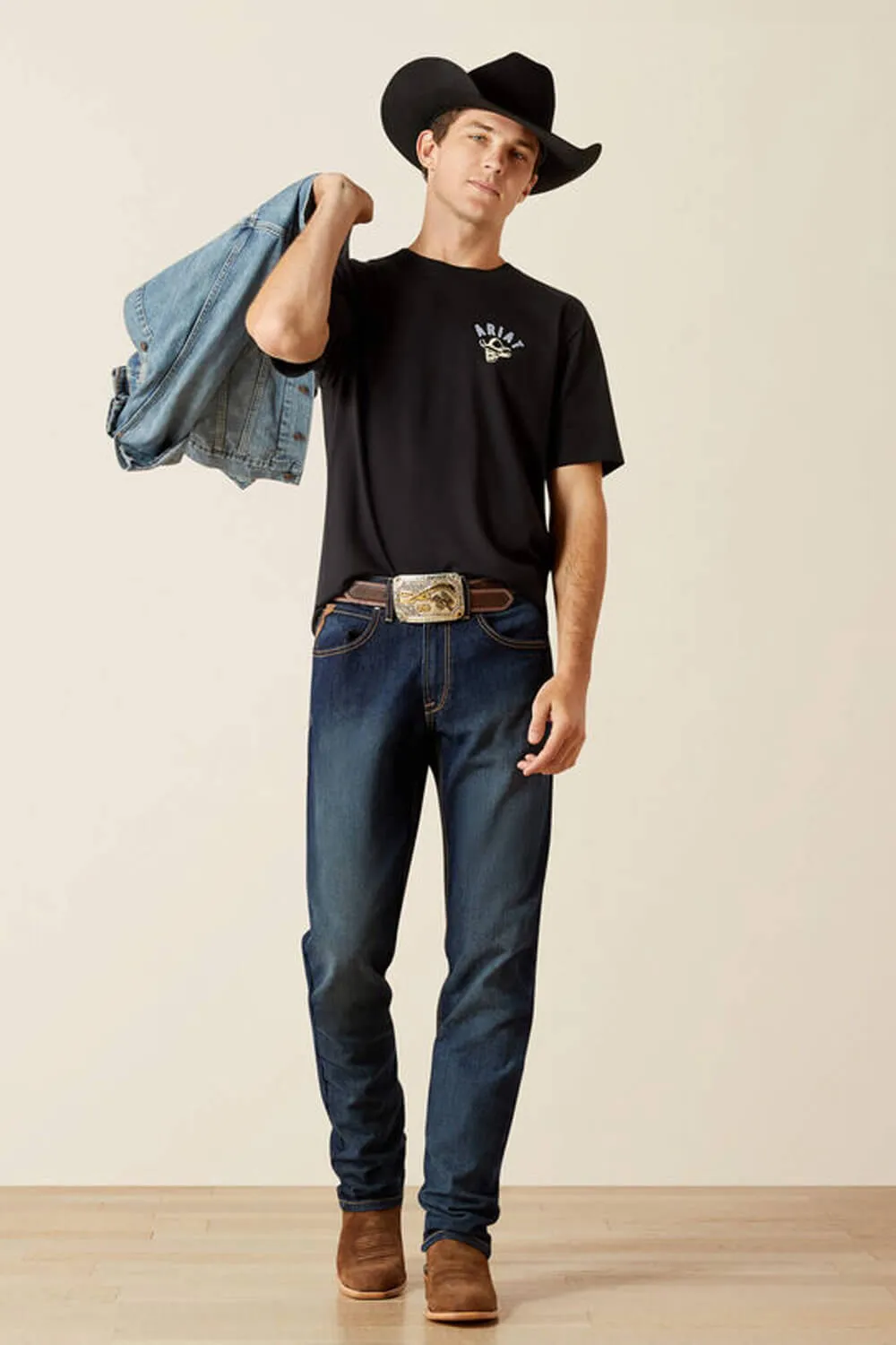 Ariat Stitched Skull T-Shirt for Men in Black | 10062423-BLACK sold by Glik’s product image thumbnail 4