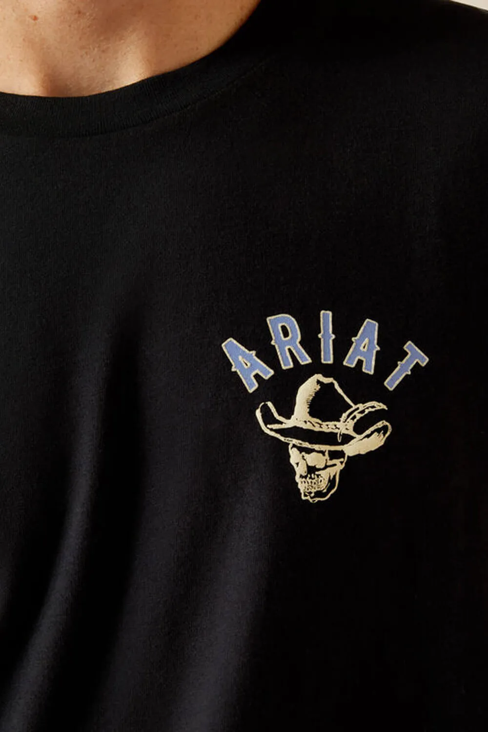 Ariat Stitched Skull T-Shirt for Men in Black | 10062423-BLACK sold by Glik’s product image thumbnail 3