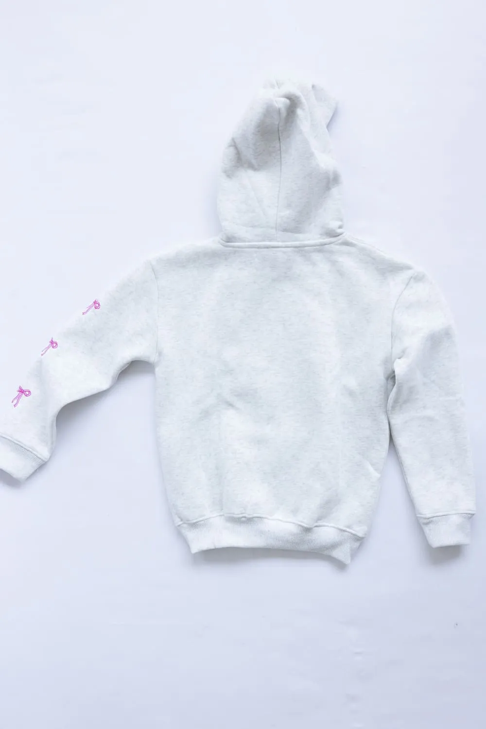 Simply Southern Youth Embroidered Dilara Bow Hoodie for Girls in Heather Grey | PP-0225-YTH-HD-DILARA-BOW sold by Glik’s product image thumbnail 3
