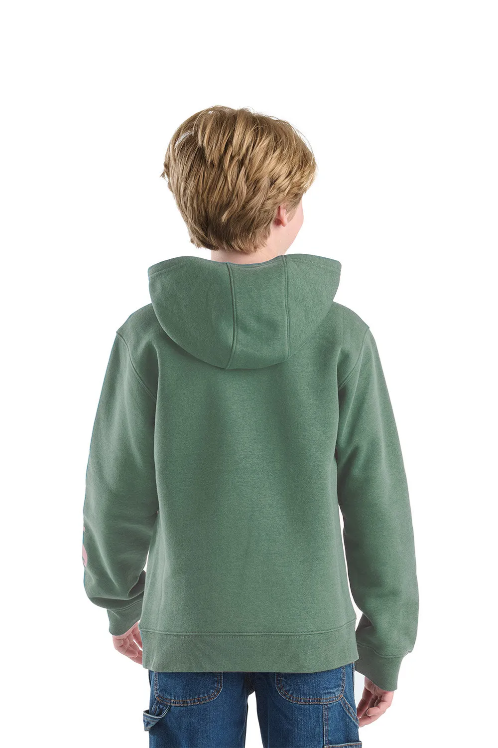 Carhart Youth Classic Pullover Hoodie for Boys in Patina Green | CA6772-GH5-PATINA sold by Glik’s product image thumbnail 3