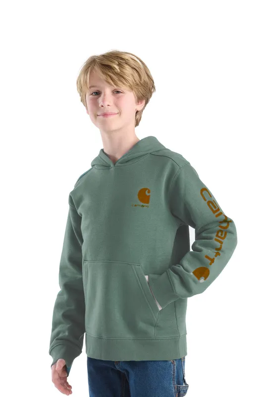 Carhart Youth Classic Pullover Hoodie for Boys in Patina Green | CA6772-GH5-PATINA sold by Glik’s