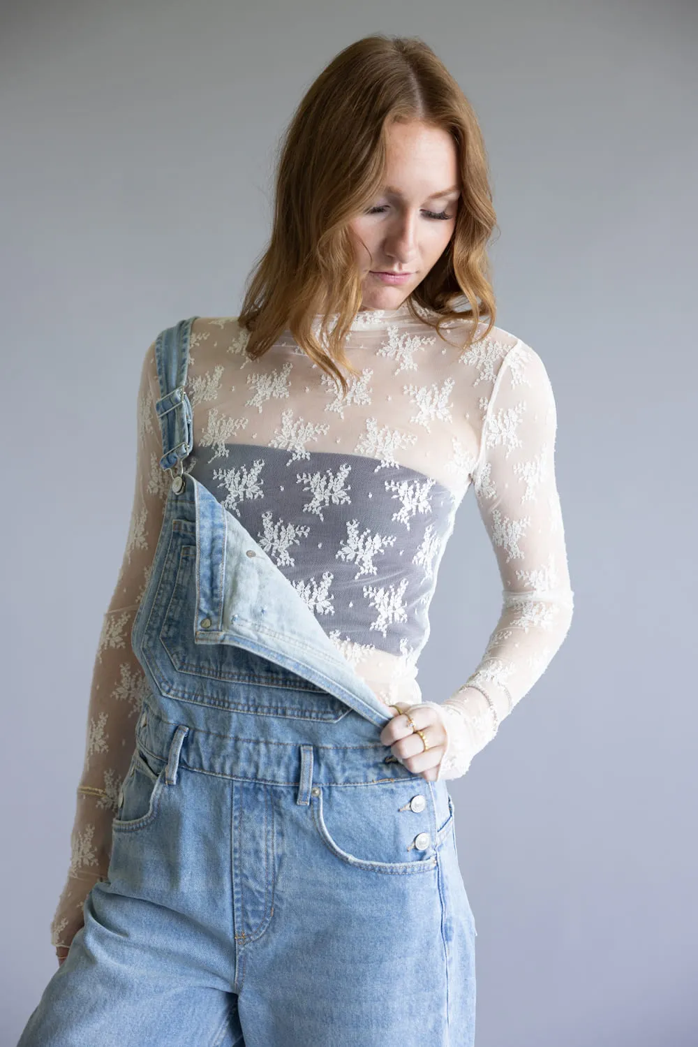 Free People Intimately Lady Lux Sheer Layering Top for Women in Evening Cream | OB1227158-1103 sold by Glik’s product image thumbnail 5