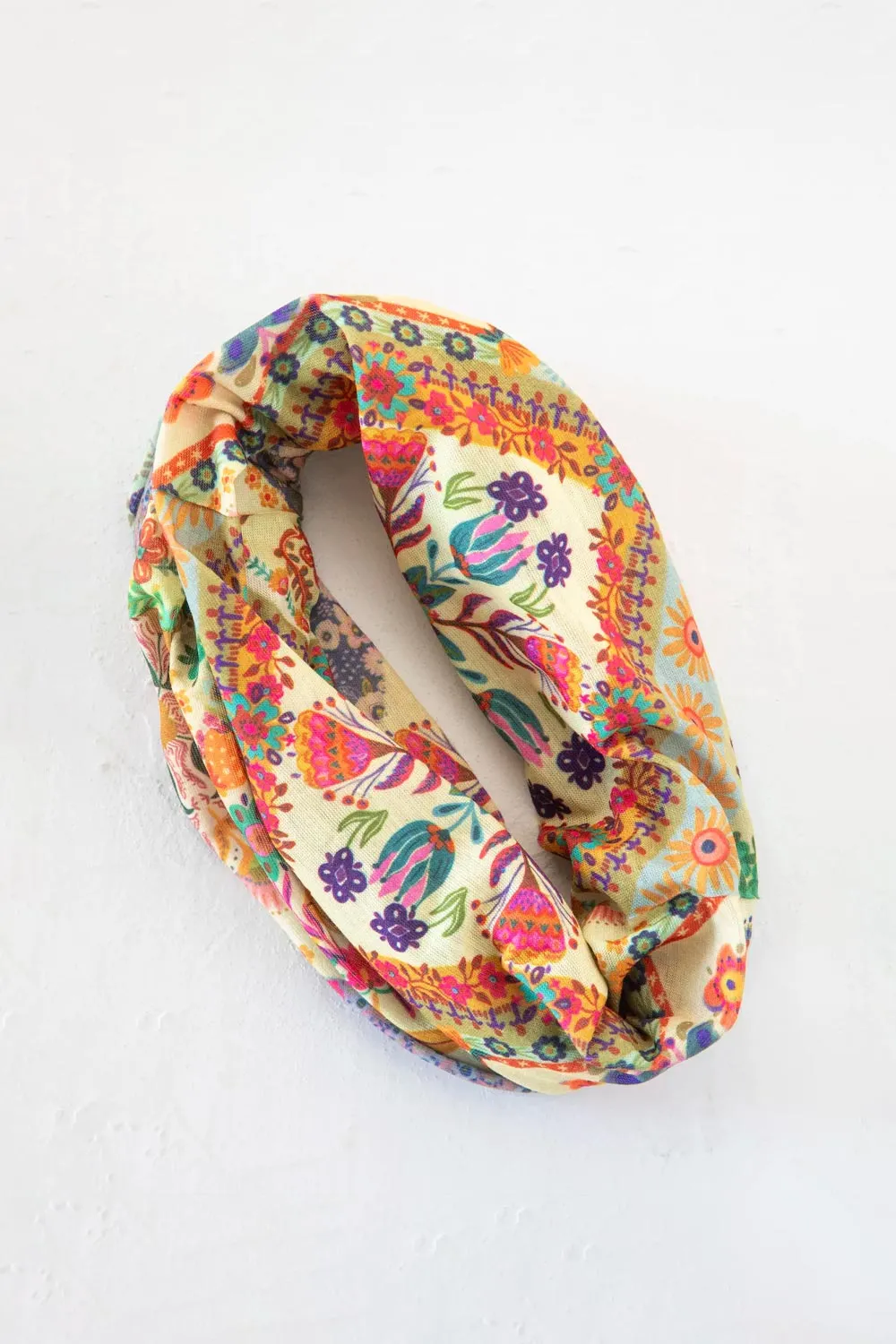 Natural Life Full Boho Bandeau Headband in Mandala Patchwork Cream | BBW000180 sold by Glik’s product image thumbnail 2