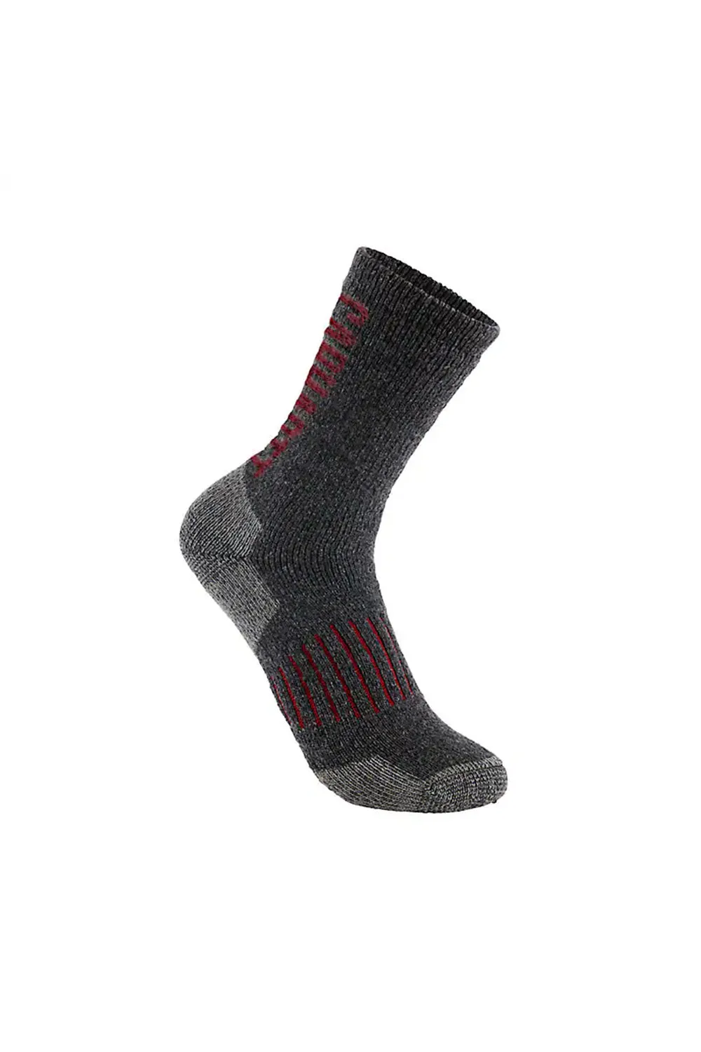 Carhartt Midweight Synthetic-Wool Blend Logo Crew 2 Pack Crew Socks for Men in Grey | SC9522-MASST01 sold by Glik’s product image thumbnail 3