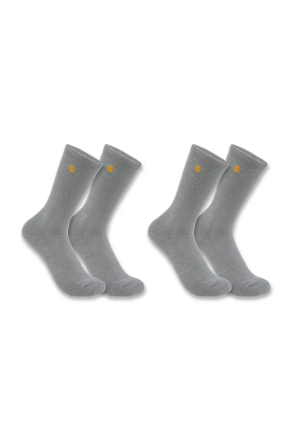 Carhartt Force Midweight 2 Pack Crew Socks for Men in Grey | SC2252-MTHRGRY sold by Glik’s