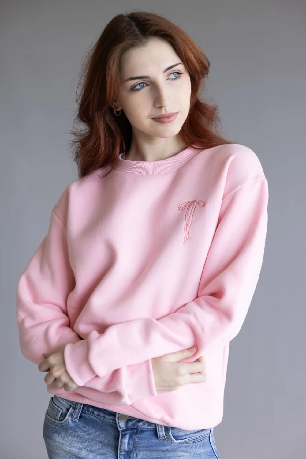 Simply Southern Embroidered Dilara Faith Crewneck for Women in Pink | PP-0225-CRW-DILARA-FAITH sold by Glik’s product image thumbnail 2