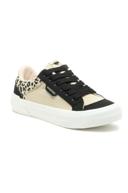 Rocket Dog Cheery Color Block Sneakers for Women in Leopard Black | CHERRYBLOCKED-BLK/NAT/LEO sold by Glik’s