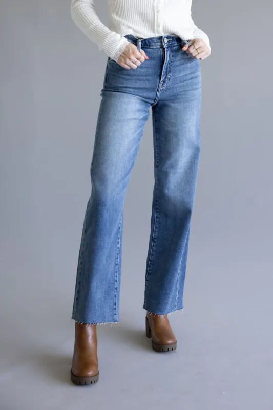 Hidden High Rise Logan Straight Leg Dad Jeans for Women | HD9177D-MD sold by Glik’s