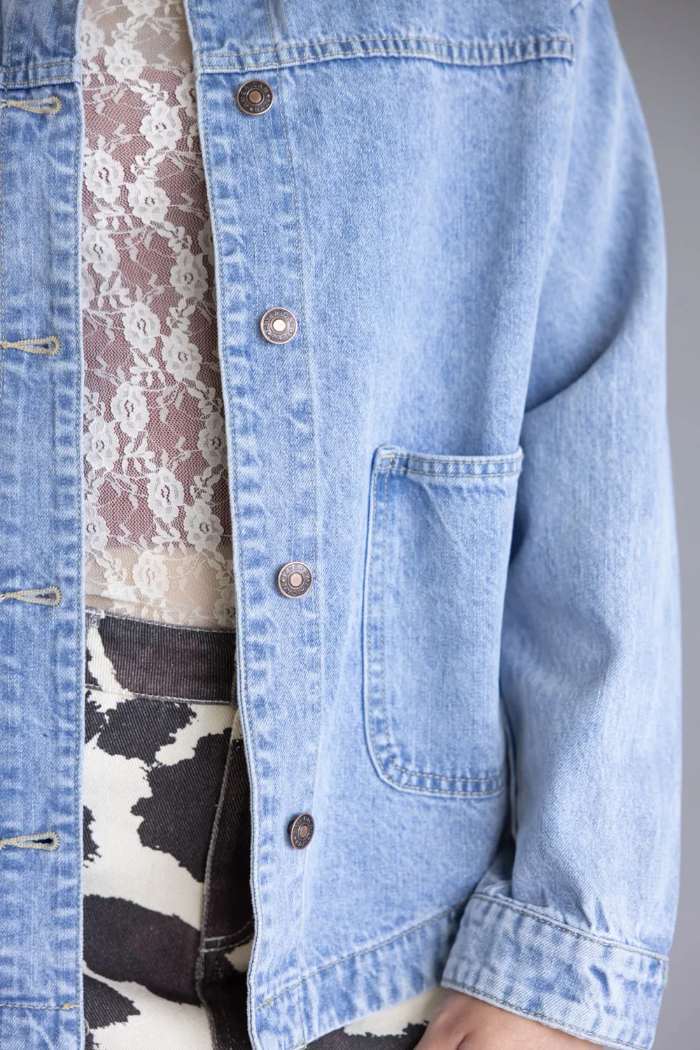 Vintage Denim Jacket for Women | RJK-9962-BLUEWASH sold by Glik’s product image thumbnail 4