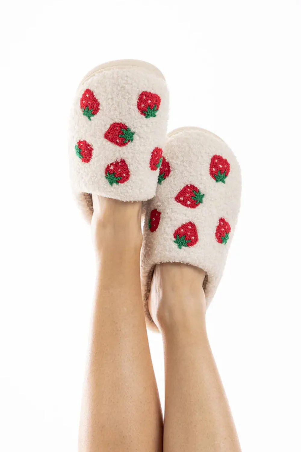 Strawberry Slippers for Women in White | KDC-SLPR-106-WHT sold by Glik’s product image thumbnail 3