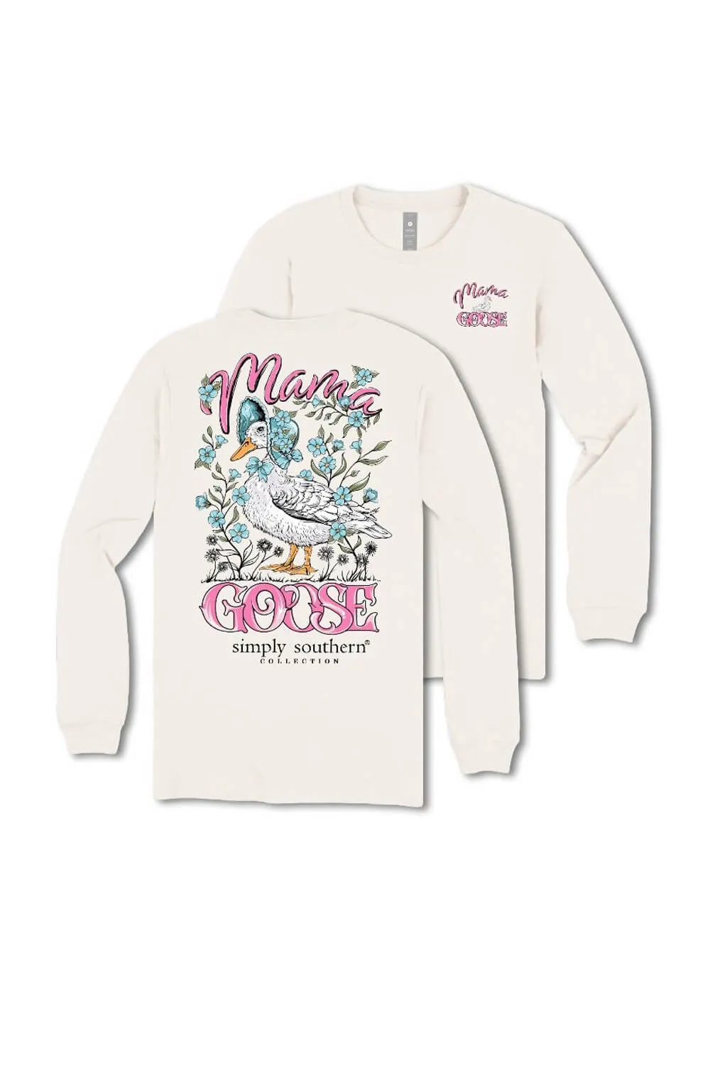 Simply Southern Plus Size Mama Goose Long Sleeve T-Shirt for Women in Linen | EXT-LS-MAMAGOOSE-LINEN sold by Glik’s product image thumbnail 3