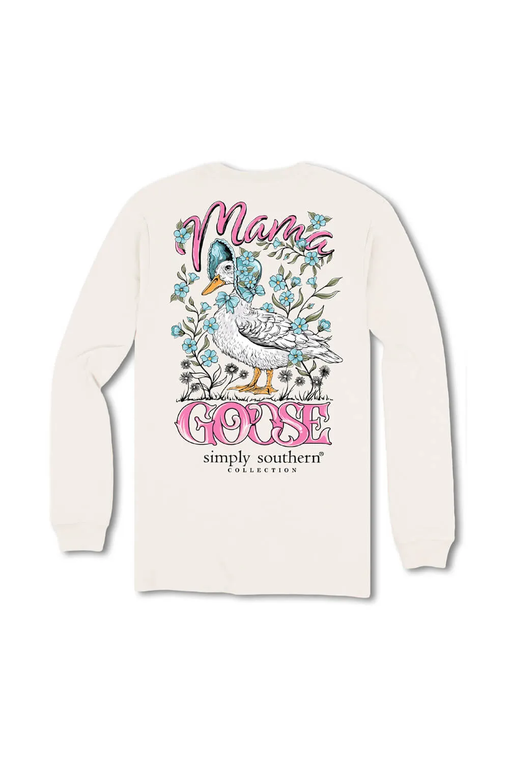 Simply Southern Plus Size Mama Goose Long Sleeve T-Shirt for Women in Linen | EXT-LS-MAMAGOOSE-LINEN sold by Glik’s