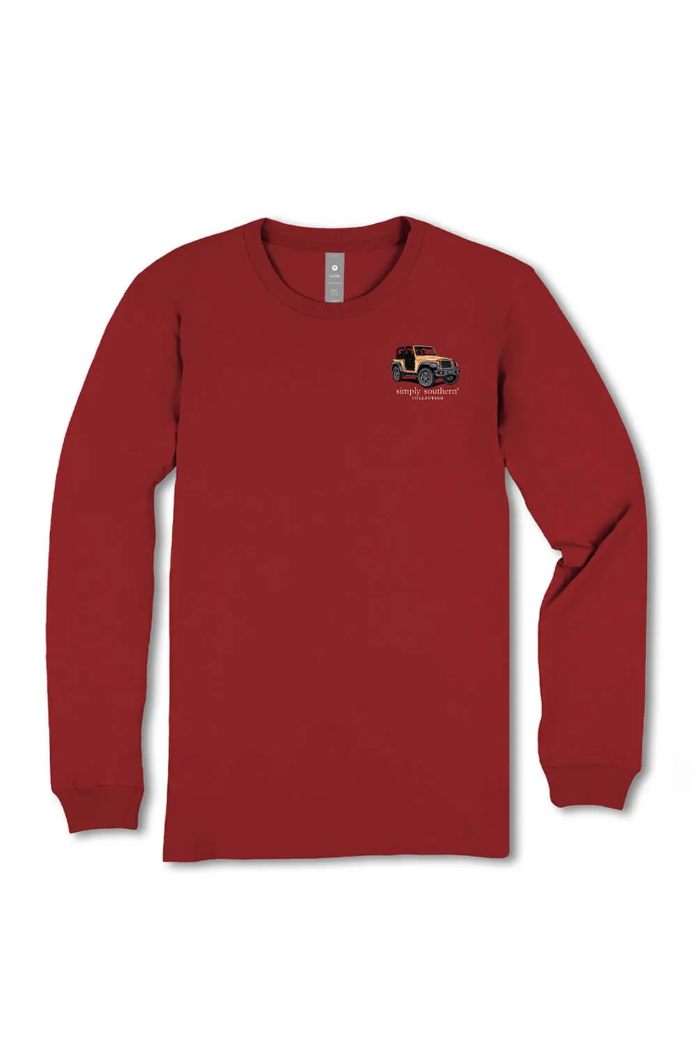 Simply Southern Plus Size Duck Bear Long Sleeve T-Shirt for Women in Carmine | EXT-LS-DUCKBEARS-CARMINE sold by Glik’s product image thumbnail 2
