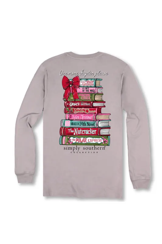 Simply Southern Plus Size One More Chapter Long Sleeve T-Shirt for Women in Driftwood | EXT-LS-BOOKS-DRFTWD sold by Glik’s