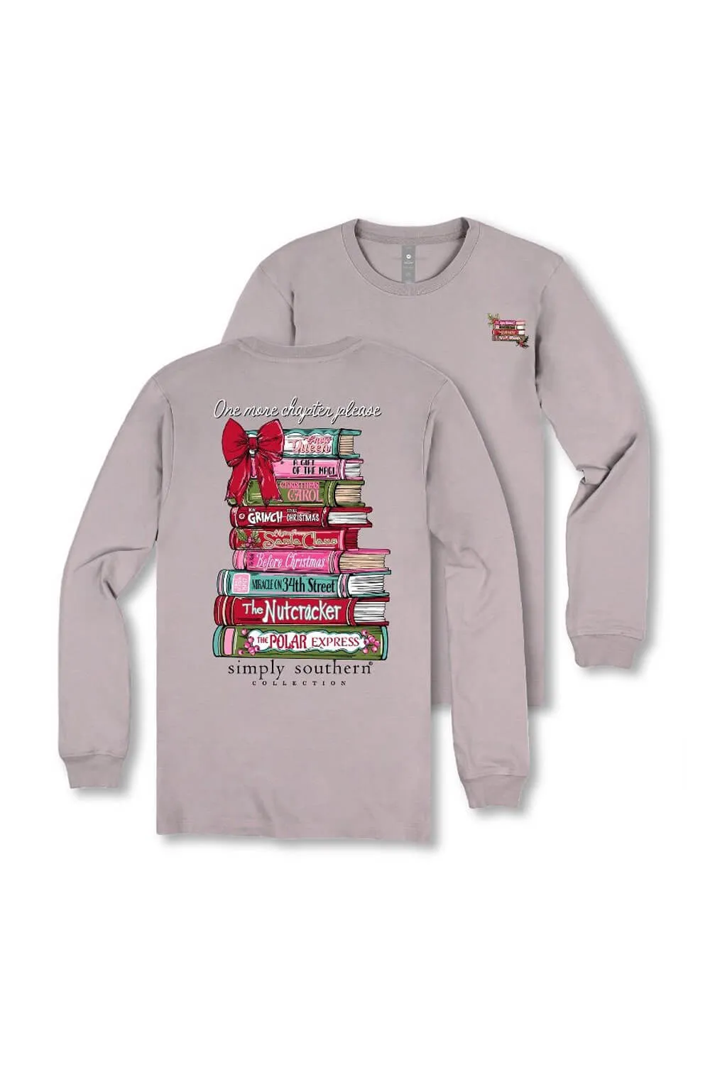 Simply Southern One More Chapter Long Sleeve T-Shirt for Women in Driftwood | LS-BOOKS-DRFTWD sold by Glik’s product image thumbnail 4
