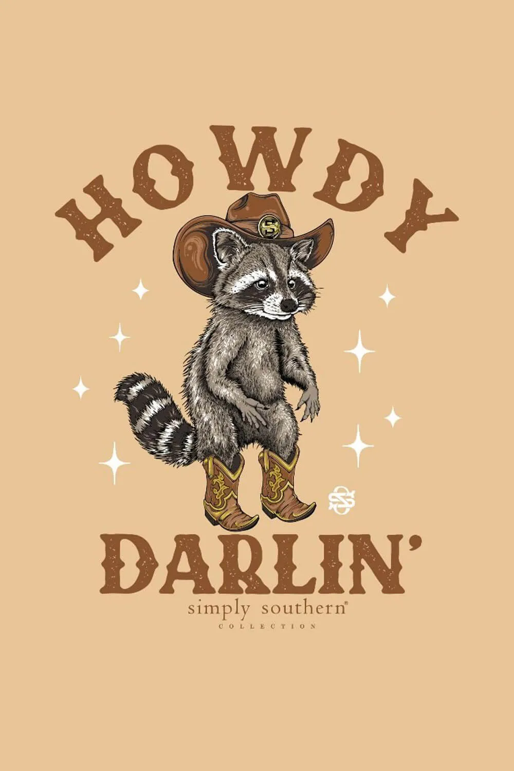 Simply Southern Plus Size Howdy Darlin Racoon T-shirt for Women in Khaki | EXT-SS-HOWDYRACN-KHAKI sold by Glik’s product image thumbnail 4
