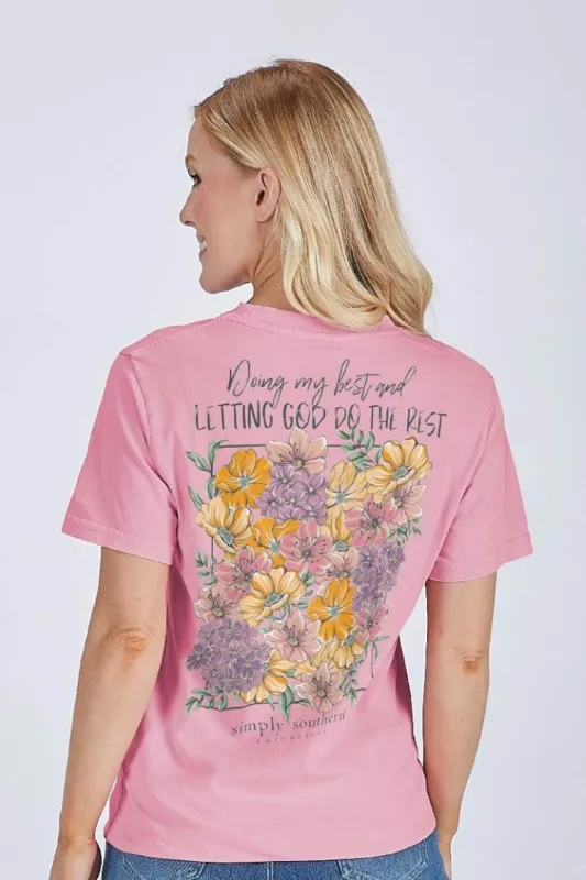 Simply Southern Doing My Best T-shirt for Women in Pink | SS-BEST-FNCYCNDY sold by Glik’s