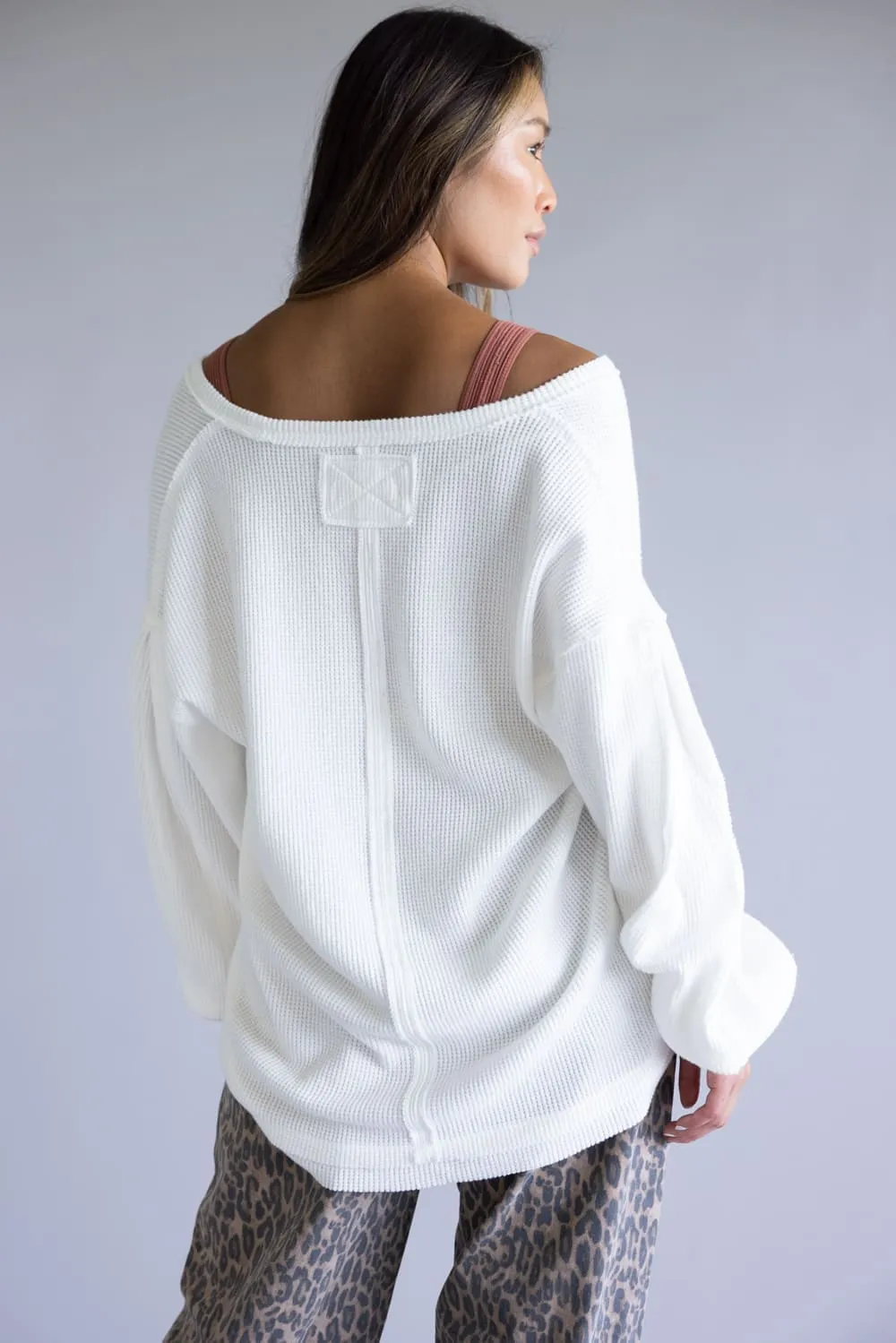 Free People We The Free Coast 2 Coast Thermal Tee for Women in Clean Ivory | OB2291586-1103-CLEANIVORY sold by Glik’s product image thumbnail 2