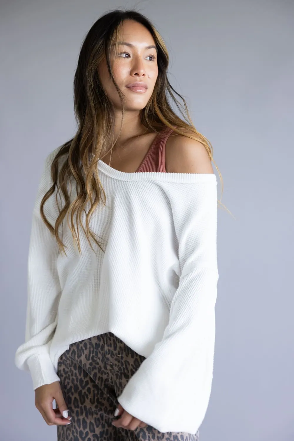 Free People We The Free Coast 2 Coast Thermal Tee for Women in Clean Ivory | OB2291586-1103-CLEANIVORY sold by Glik’s product image thumbnail 4