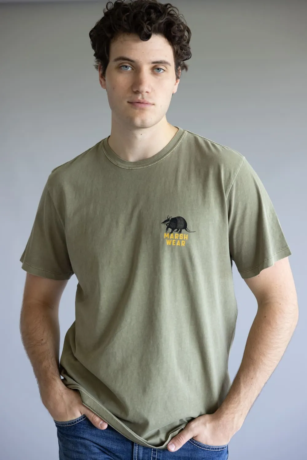 Marsh Wear Ain’t From Around Here T-Shirt for Men in Vintage Moss | MWT5019-VMOS sold by Glik’s product image thumbnail 4