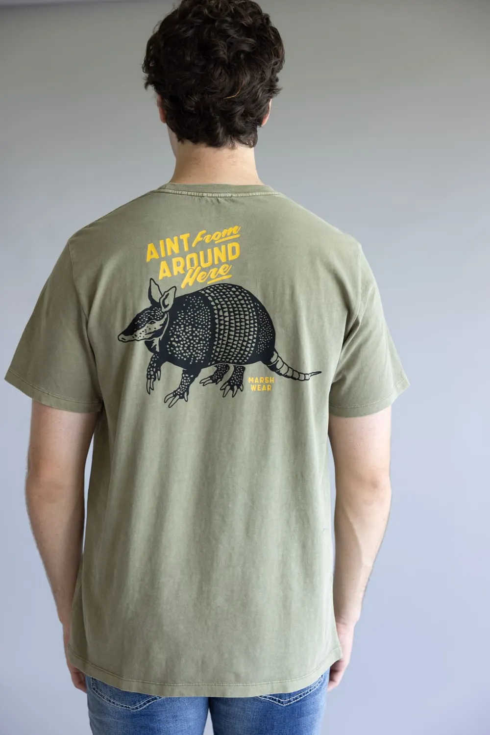 Marsh Wear Ain’t From Around Here T-Shirt for Men in Vintage Moss | MWT5019-VMOS sold by Glik’s product image thumbnail 5