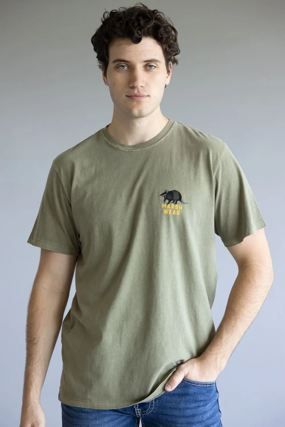 Marsh Wear Ain’t From Around Here T-Shirt for Men in Vintage Moss | MWT5019-VMOS sold by Glik’s product image thumbnail 2