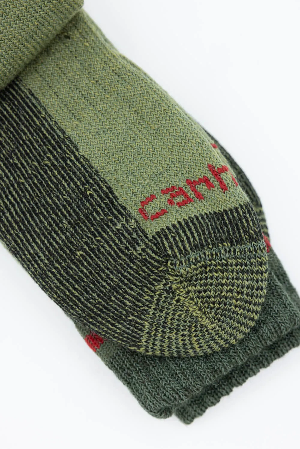 Carhartt Heavyweight Synthetic-Wool Blend 2 Pack Boot Socks for Men in Burnt Olive | SB7742-MBUROLV sold by Glik’s product image thumbnail 2