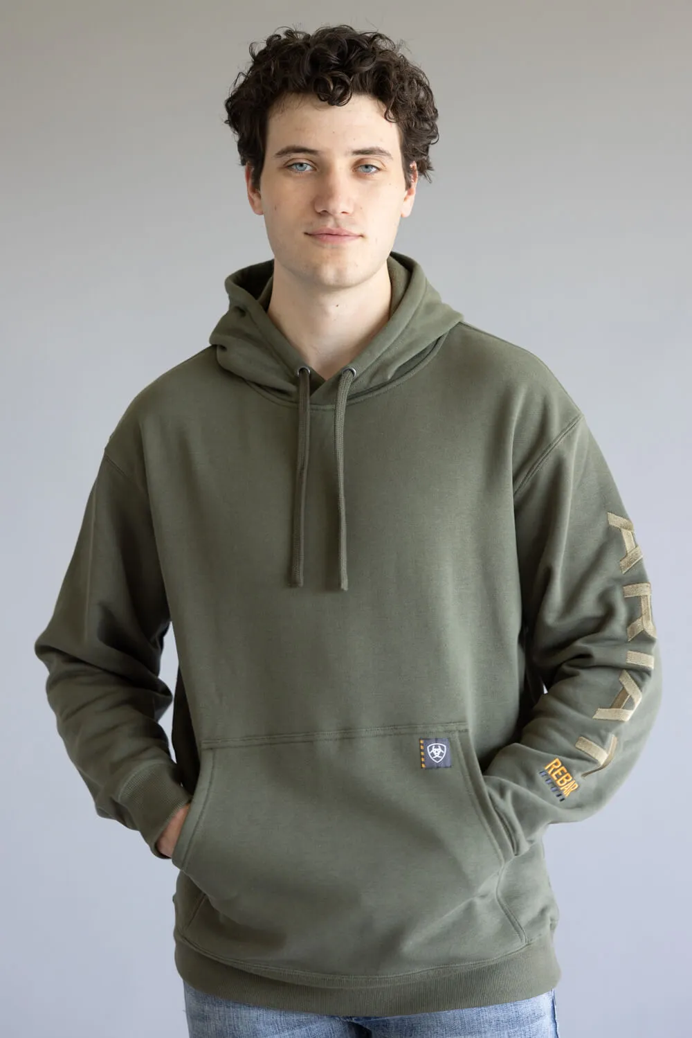 Ariat Rebar Graphic Hoodie for Men in Grape Leaf | 10062544-GRAPELEAF sold by Glik’s