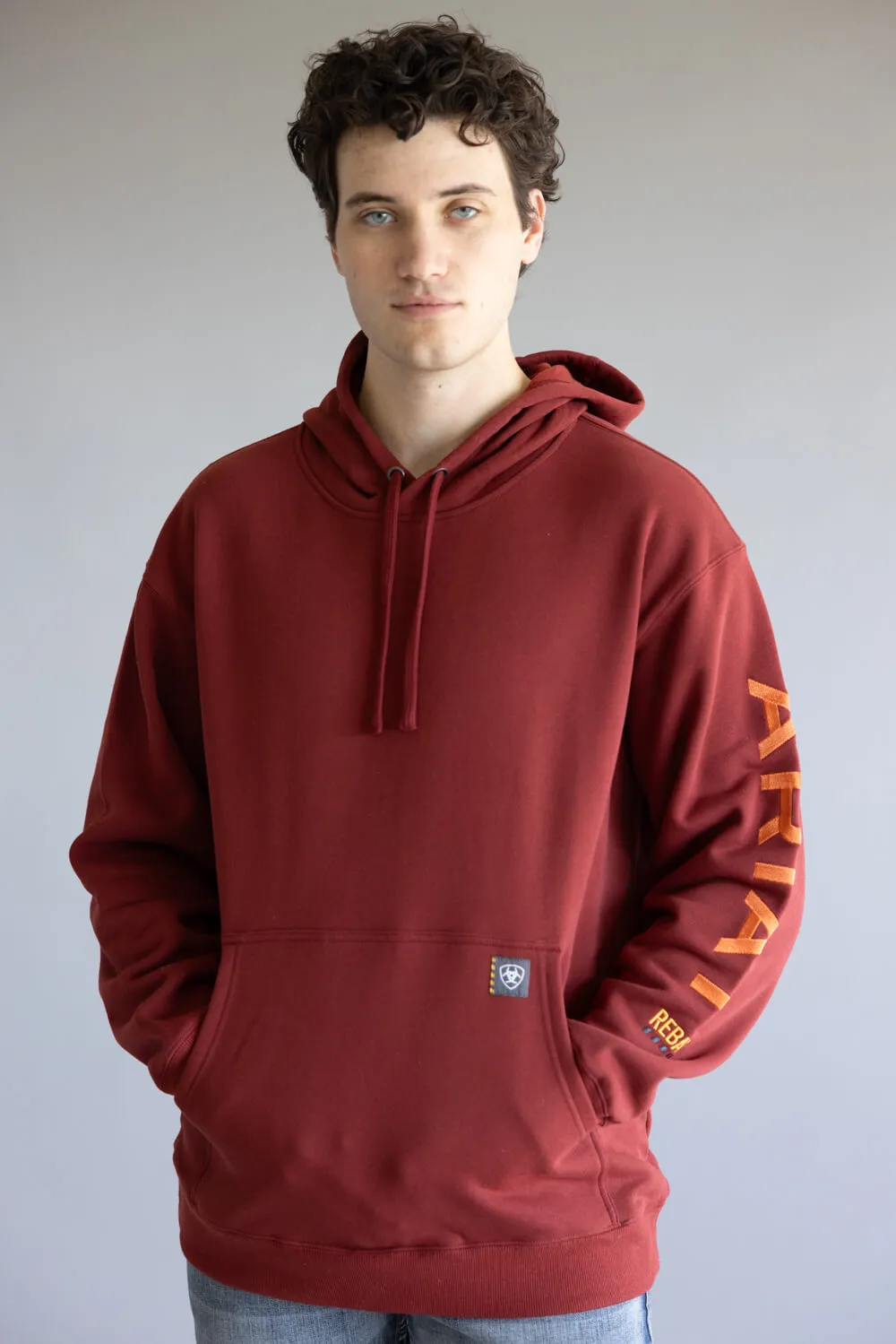 Ariat Rebar Graphic Hoodie for Men in Russet Brown | 10062542-RUSSETBROWN sold by Glik’s product image thumbnail 3