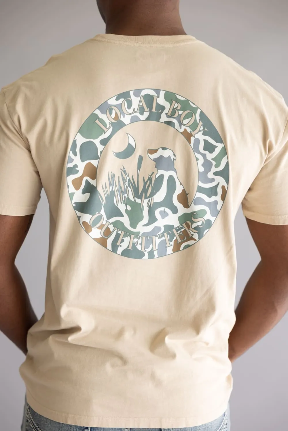 Local Boy Local Flage Bluff T-Shirt for Men in Latte Brown | L1000518-LAT sold by Glik’s